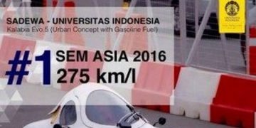 UI Supermileage Vehicle Team (SMV) mengukir prestasi di Shell Eco-Marathon (SEM) Asia 2016