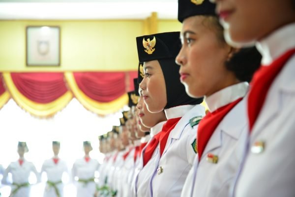 Pasukan Pengibar Bendera Pusaka Provinsi Sulawesi-selatan. (Foto: Jenny F)