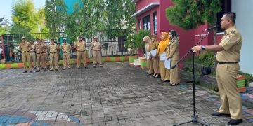 Camat Tamalate Pimpin Upacara Hari Pertama Pasca Libur Lebaran