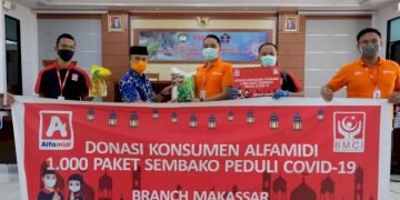 Gowa Terima Bantuan Paket Sembako dari PT. Midi Utama Indonesia Tbk