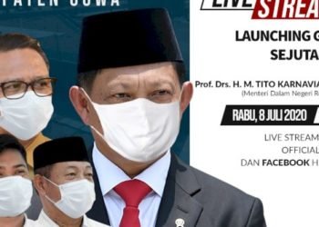 Mendagri Launching Gerakan Sejuta Masker Pemkab Gowa Sore Ini