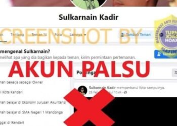 #CekFakta Akun Facebook Wali Kota Kendari Mengarahkan ke Link Whatsapp
