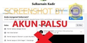 #CekFakta Akun Facebook Wali Kota Kendari Mengarahkan ke Link Whatsapp