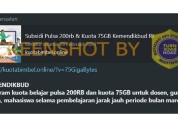 #CekFakta Bantuan Pulsa dan Kuota Belajar Kemendikbud Periode Bulan Maret