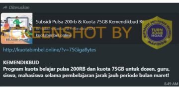 #CekFakta Bantuan Pulsa dan Kuota Belajar Kemendikbud Periode Bulan Maret