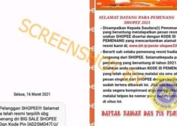 #CekFakta Pengumuman Pemenang “BIG SALE SHOPEE 3