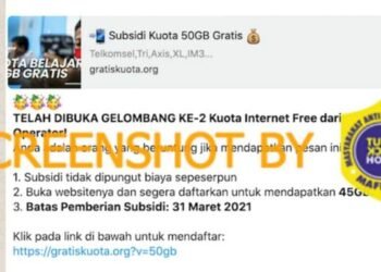 #CekFakta “TELAH DIBUKA GELOMBANG KE-2 Kuota Internet Free dari Operator!”