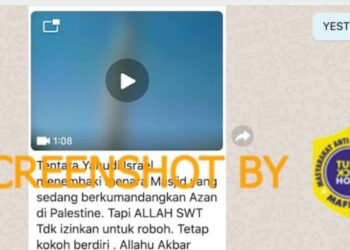 #CekFakta Video Menara Masjid di Palestina Ditembaki Tentara Israel