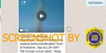 #CekFakta Video Menara Masjid di Palestina Ditembaki Tentara Israel