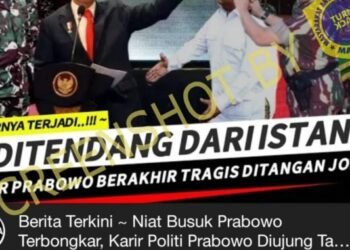 #CekFakta Ditendang dari Istana Karir Prabowo Berakhir Tragis di Tangan Jokowi