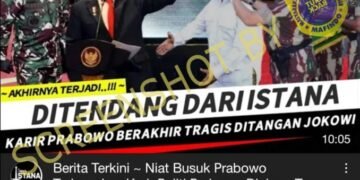 #CekFakta Ditendang dari Istana Karir Prabowo Berakhir Tragis di Tangan Jokowi