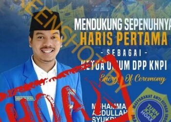 #CekFakta Flyer Dukungan Ketua Umum PB PMII untuk Haris Pratama Sebagai Ketua Umum DPP KNPI