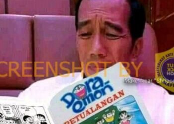 #CekFakta Gambar Jokowi Membaca Komik Doraemon