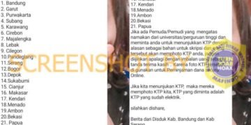 #CekFakta Himbauan Disduk Kabupaten Bandung dan Kabupaten Serang tentang KTP