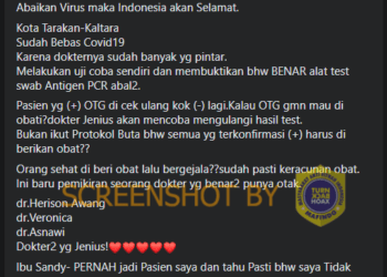 #CekFakta Kota Tarakan Kalimantan Utara Bebas Covid-19