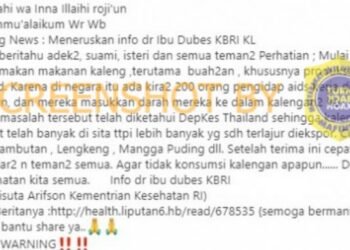 #CekFakta Makanan Kaleng dari Thailand Menularkan Virus AIDS