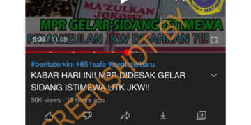 #CekFakta “MPR Gelar Sidang Istimewa