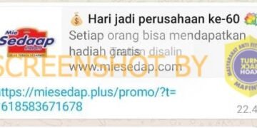 #CekFakta Pesan Berantai Tautan Mie Sedaap Bagikan Hadiah
