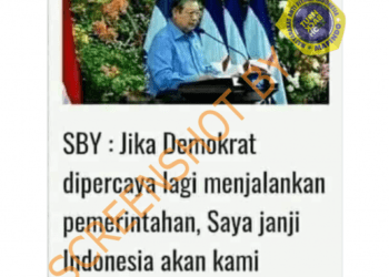 #CekFakta “SBY: Jika Demokrat dipercaya lagi menjalankan pemerintahan, Saya janji Indonesia akan kami jadikan Negara Maju”