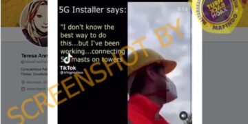 #CekFakta Sebuah Peralatan Telekomunikasi Bertuliskan “COV-19” Siap Dipasang di Tiang Pemancar 5G