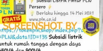 #CekFakta Tautan Pendaftaran Subsidi Listrik PLN