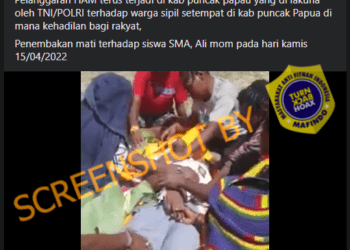 #CekFakta TNI/Polri Menembak Siswa SMA Papua