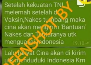 #CekFakta Vaksin Melemahkan Kekuatan TNI
