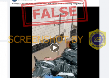 #CekFakta Video “Lebih banyak mayat bertumpuk akibat COVID, tapi salah satunya menghisap rokok”