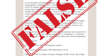 #CekFakta Covid-19 Adalah Bakteri yang Terpapar Radiasi, Sumber: Kementerian Kesehatan Rusia