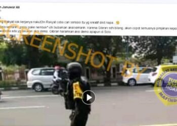 #CekFakta Polisi Membubarkan Massa Aksi Bela Palestina di Solo dengan Tembakan
