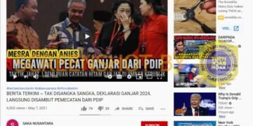 #CekFakta Video “BERITA TERKINI ~ TAK DISANGKA SANGKA, DEKLARASI GANJAR 2024, LANGSUNG DISAMBUT PEMECATAN DARI PDIP”