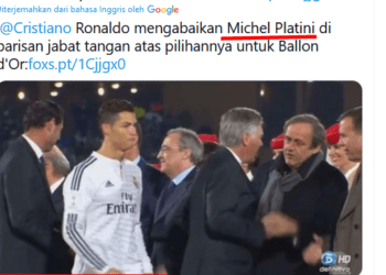 [FALSE] Christiano Ronaldo refuses to shake hands with Israeli president for supporting Muslims