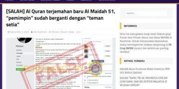 #CekFakta “Al Quran terjemahan baru Al Maidah 51” - Utama