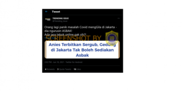 #CekFakta Anies Baswedan Hanya Mengurusi Asbak dan Tidak Mengurusi Covid di Jakarta