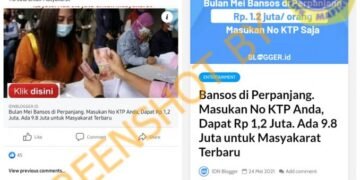 #CekFakta Bantuan Sosial Rp1.2 Juta Rupiah untuk 9