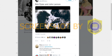 #CekFakta Foto Bob Dylan dan John Lennon