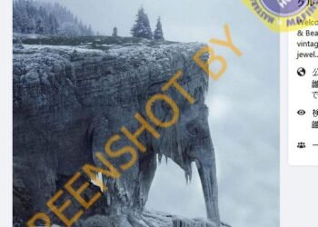 #CekFakta Foto Penampakan Tebing Berbentuk Gajah yang Membeku