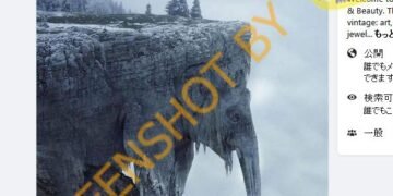 #CekFakta Foto Penampakan Tebing Berbentuk Gajah yang Membeku