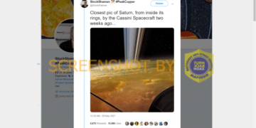 #CekFakta Foto Planet Saturnus dari Dalam Cincinnya