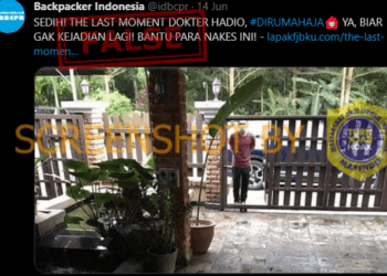 #CekFakta Foto “The Last Moment Dokter Hadio”