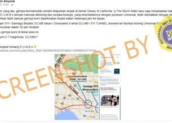 #CekFakta Gempa di California Berkaitan dengan Tempat Kloningan Manusia