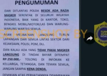 #CekFakta Razia Masker di Seluruh Indonesia mengerahkan Lintas Sektor