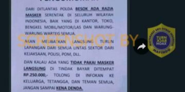 #CekFakta Razia Masker di Seluruh Indonesia mengerahkan Lintas Sektor