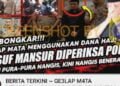 #CekFakta “TERBONGKAR!!! GELAP MATA MENGGUNAKAN DANA HAJI~YUSUF MANSUR DIPERIKSA POLISI. DULU PURA-PURA NANGIS, KINI NANGIS BENERAN!!!”