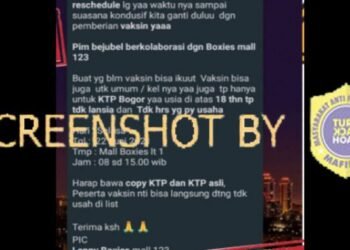 #CekFakta Vaksinasi Massal Gratis 22 Juni 2021 di Kota Bogor untuk Umum 18 Tahun Ke Atas