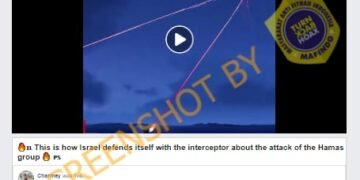 #CekFakta Video Pertahanan Israel Dari Serangan Roket Hamas