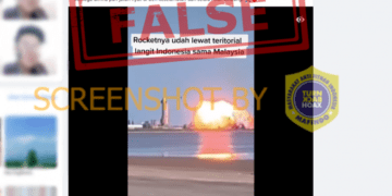 #CekFakta Video “Rocketnya udah lewat teritorial langit Indonesia sama Malaysia”
