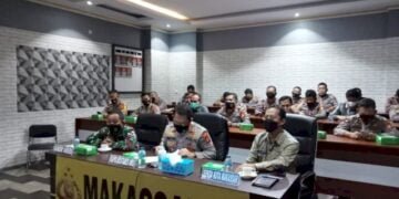 Hadiri Launching Pelayanan POLRI 110, Sekda Kota Makassar Apresiasi Kinerja Kepolisian