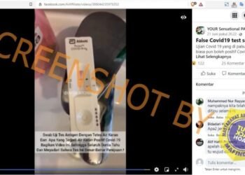 #CekFakta Air Keran Dapat Positif Covid-19 Setelah Ditest Menggunakan Device Rapid Test Antigen