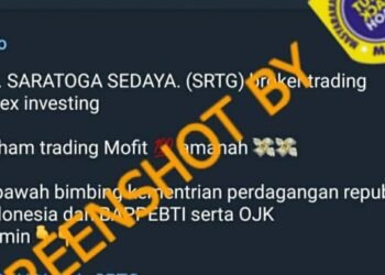 #CekFakta Akun Telegram PT Saratoga Investama Sedaya Tbk